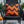 Orange and Black Fall Indoor Outdoor Patio Pillow