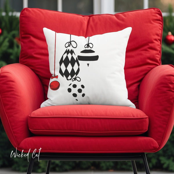Ornaments Indoor Outdoor Christmas Throw Pillow