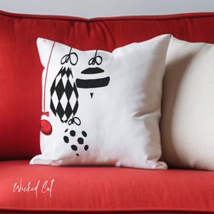throw pillow with 'Holiday Cover Modern Christmas Decor' design