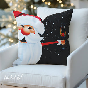 throw pillow with 'Party Santa Christmas' design