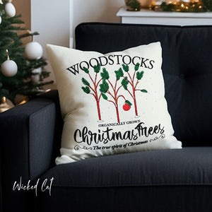 throw pillow with 'Charlie Brown Cover Cute Holiday' design