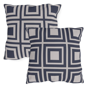throw pillow with 'Behr Sapphire Blue Blocks Outdoor' design
