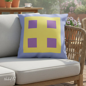 throw pillow with 'Pastel Blue & Purple' design