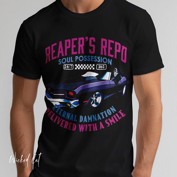 Grim Reaper's Repo Funny Halloween T-Shirt