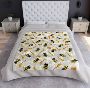 Honey Bees Decorative Throw Blanket