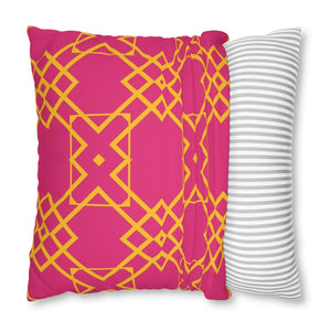 Pink & Yellow Decorative Throw Pillow
