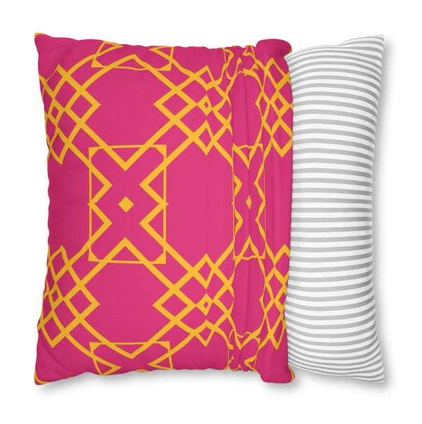 Pink & Yellow Decorative Throw Pillow