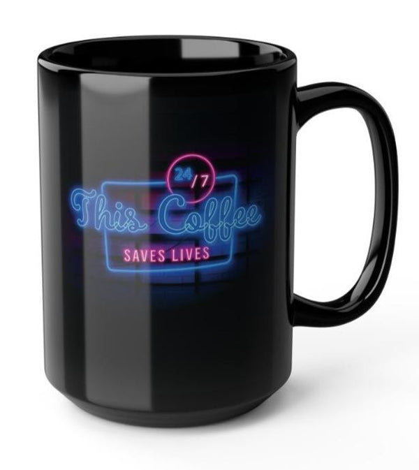 Retro Coffee Saves Lives Mug 15oz