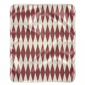 Red & Cream Home Gift Plush Sherpa Throw Blanket