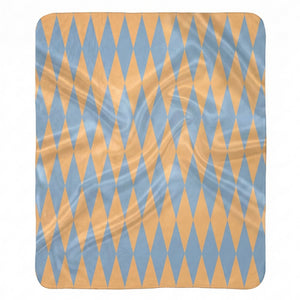 Blue and Yellow Home Gift Plush Sherpa Blanket