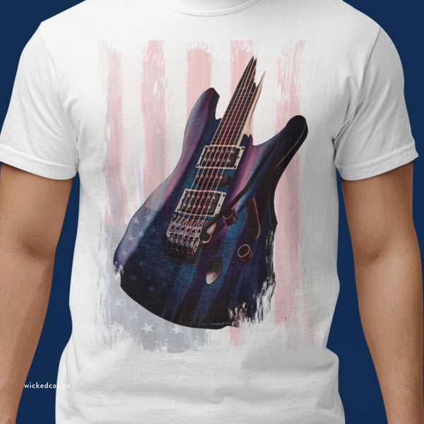 Comfort Colors© American Rock Guitar Patriotic USA T-Shirt