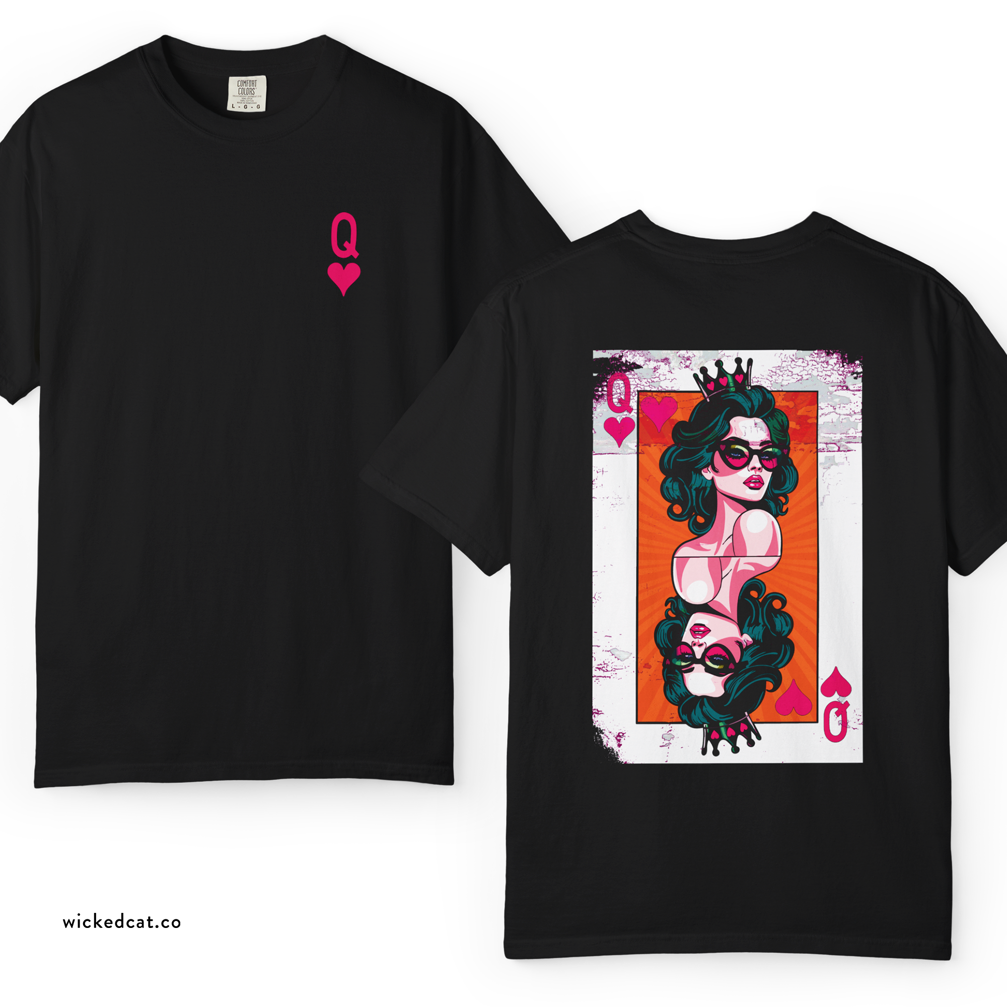 Comfort Colors® Retro Queen of Hearts Vintage Grunge T-Shirt