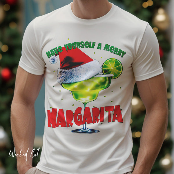 Merry Margarita Christmas Holiday T-Shirt