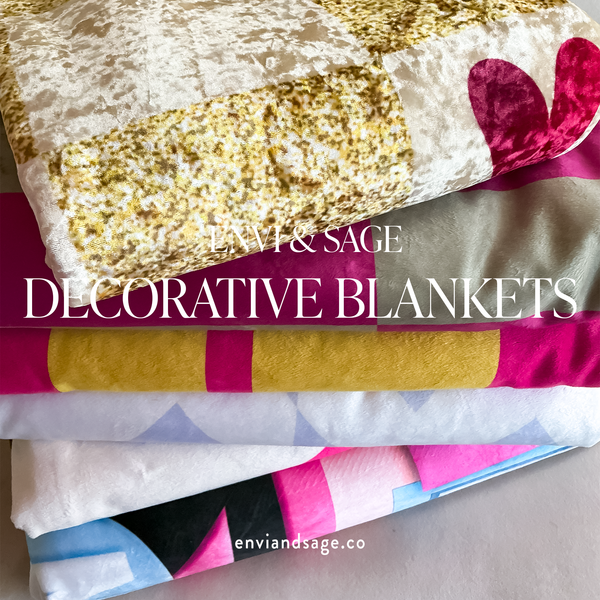Pink and Orange Modern Decorative Throw Blanket