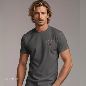 Embroidered Grinch Heart Holiday Comfort Colors® T-Shirt