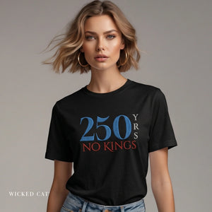 Embroidered No Kings 250 Years July 4th Comfort Colors® T-Shirt