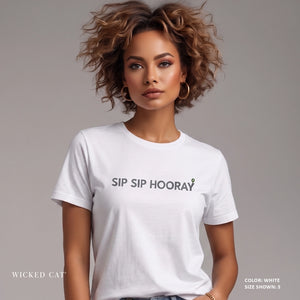 Embroidered Sip Sip Hooray Comfort Colors® T-Shirt
