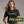 Woman wearing a black t-shirt with 'EWW, PEOPLE.' text, with a smaller version of the text displayed below.