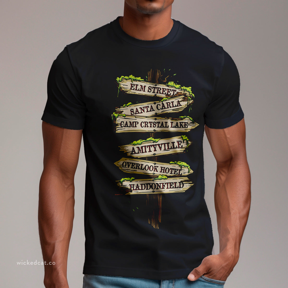 Horror Road Sign Halloween T-Shirt Comfort Colors®