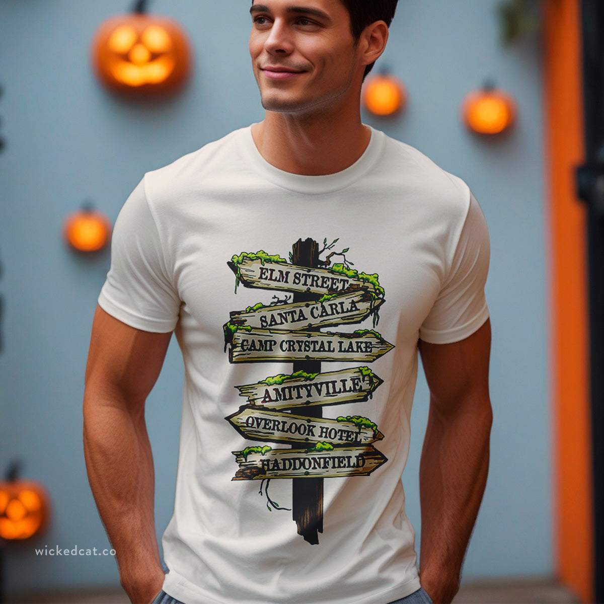 Horror Road Sign Halloween T-Shirt Comfort Colors®