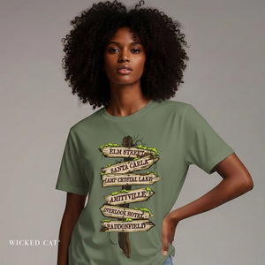 Horror Road Sign Halloween T-Shirt Comfort Colors®