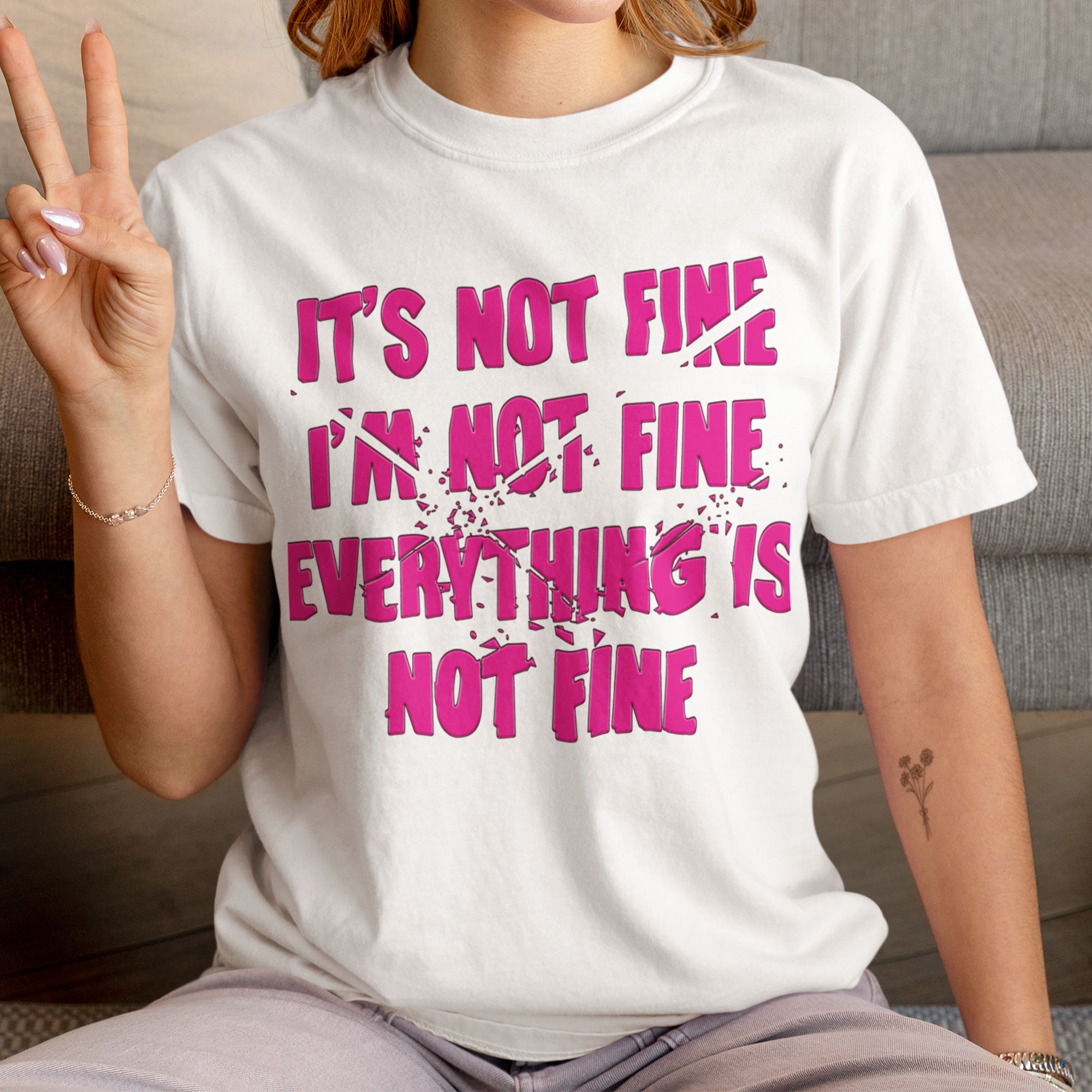 It's Fine Sarcastic Funny Pop Culture T-Shirt