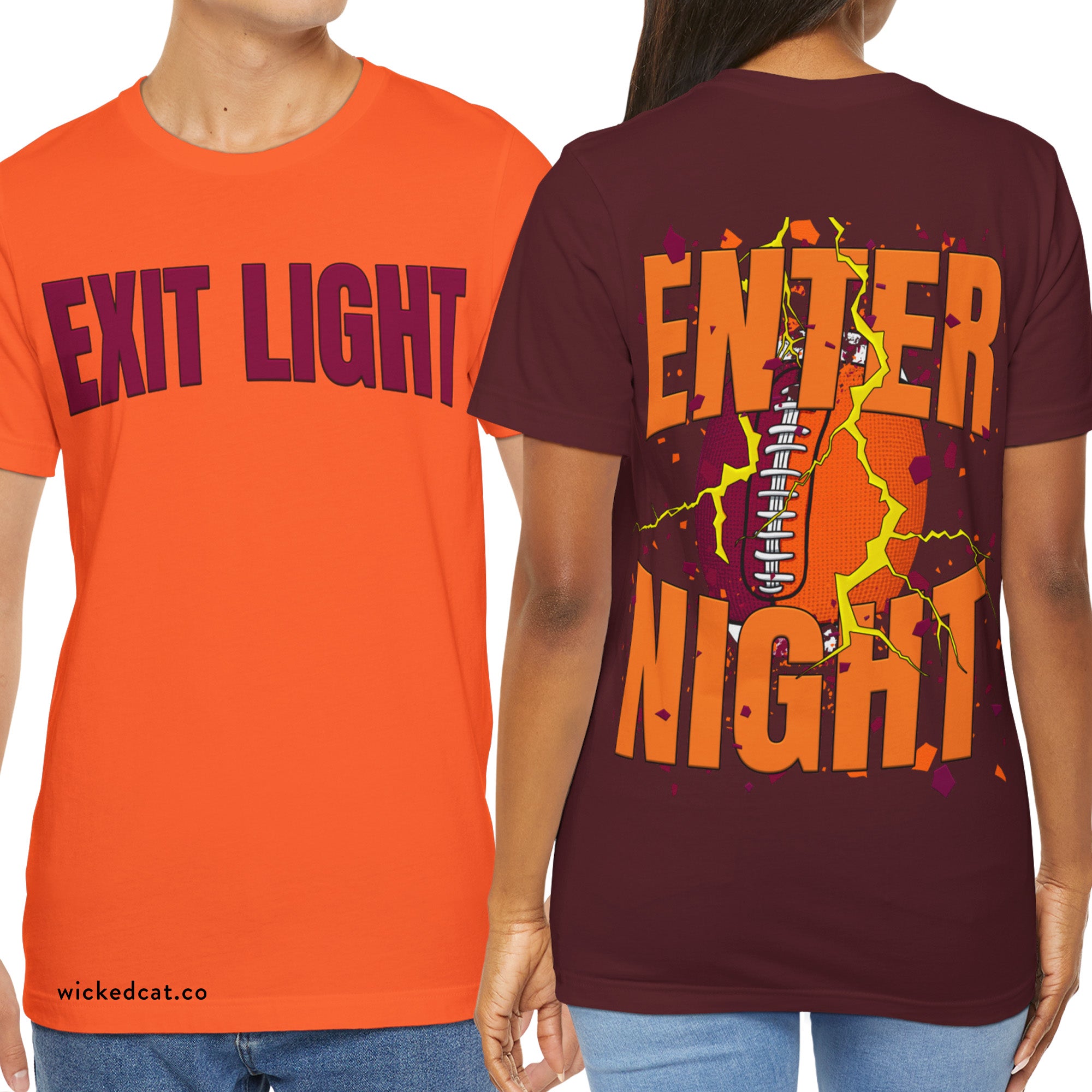 Virginia Tech Football Exit Light Lightning Strike T-Shirt