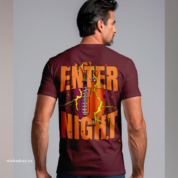 Virginia Tech Football Exit Light Lightning Strike T-Shirt
