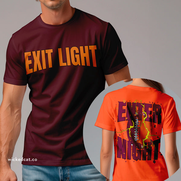 Virginia Tech Football Exit Light Lightning Strike T-Shirt