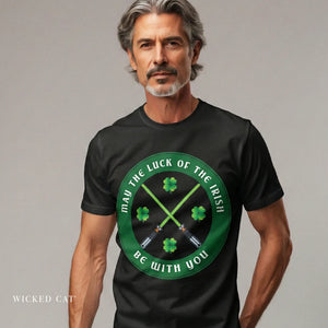 May the Luck of the Irish Be with You Sci-Fi St. Patrick's T-Shirt