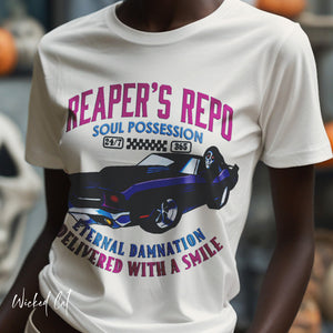 Grim Reaper's Repo Funny Halloween T-Shirt