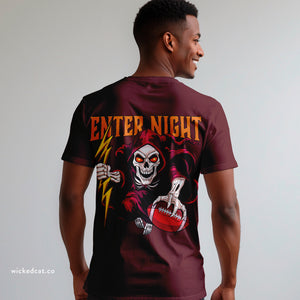 Virginia Tech Football Exit Light Sandman Skeleton T-Shirt