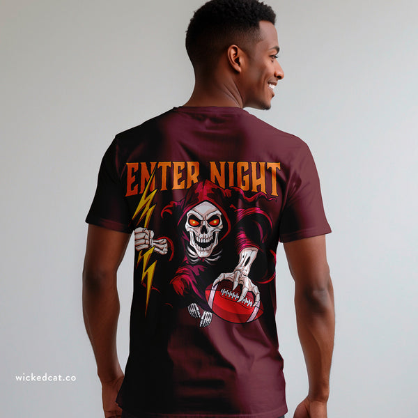 Virginia Tech Football Exit Light Sandman Skeleton T-Shirt
