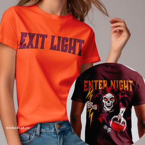 Virginia Tech Football Exit Light Sandman Skeleton T-Shirt