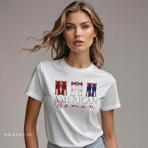 American Woman Patriotic Style Fashion T-Shirt