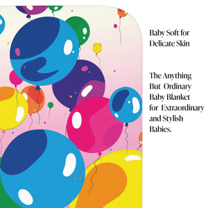 Colorful Balloons Soft Sherpa Baby Blanket