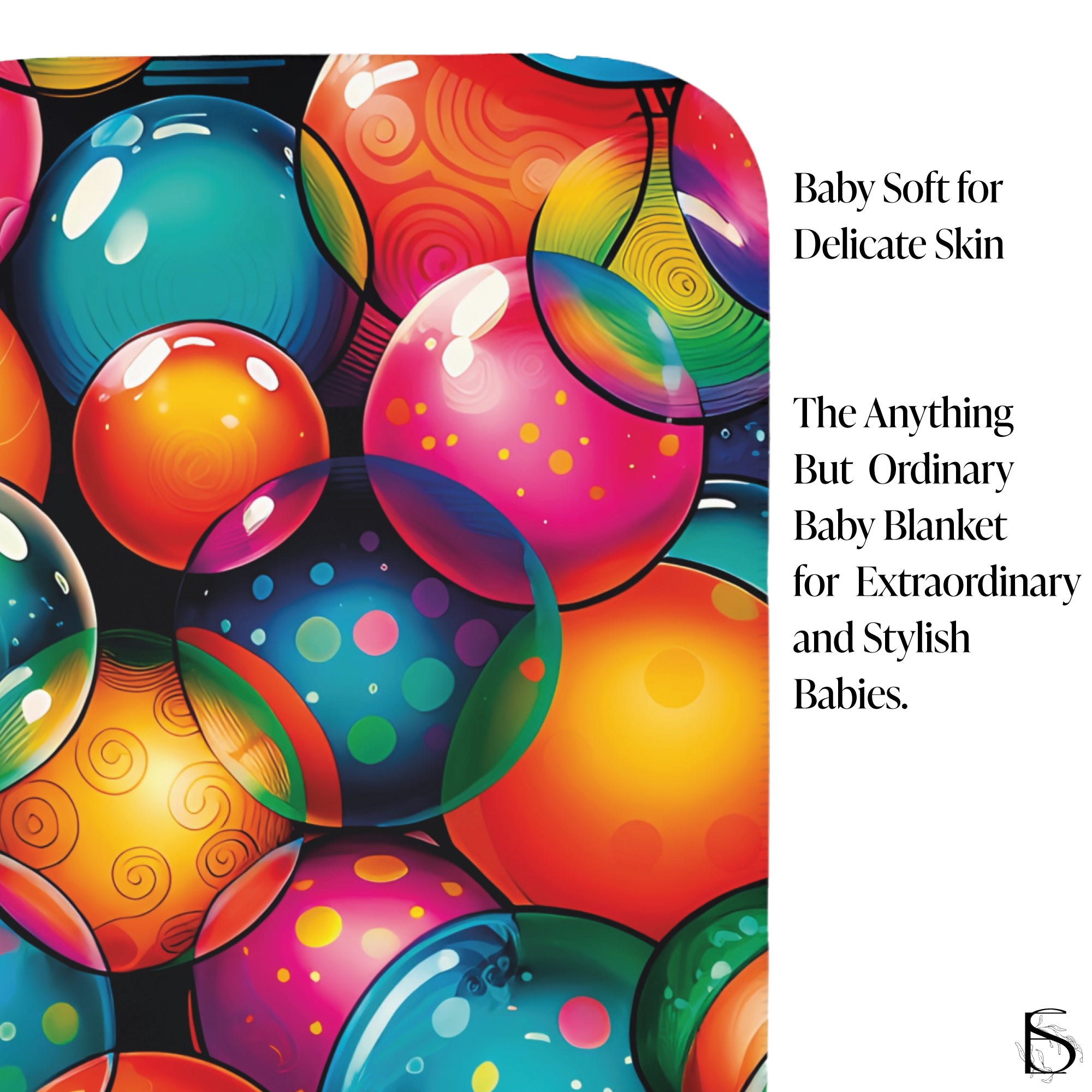 Bouncy Balls Sherpa Baby Blanket