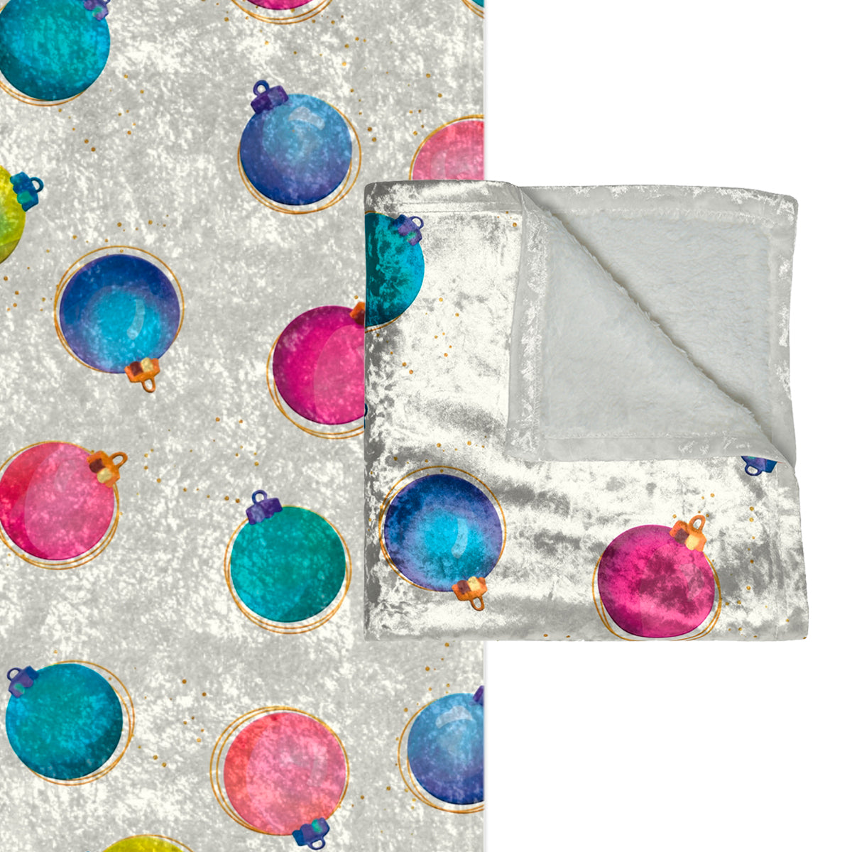 Colorful Ornaments Festive Christmas Throw