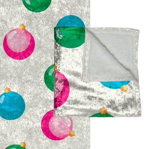Tree Ornaments Festive Christmas Throw Blanket