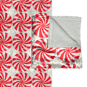 Peppermints Festive Christmas Throw Blanket