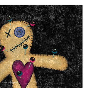 Voodoo Doll Funny Gift Halloween Throw Blanket
