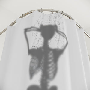 Showering Skeleton Funny Bath Shower Curtain