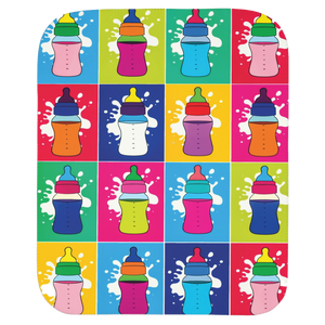 Pop Art Milk Bottles Cute Baby Blanket Gift
