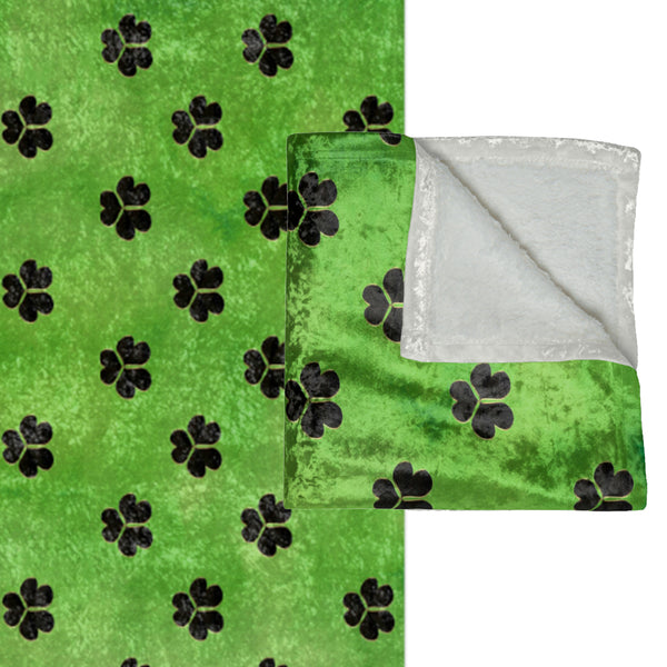 St. Patrick Shamrocks Decorative Throw Blanket