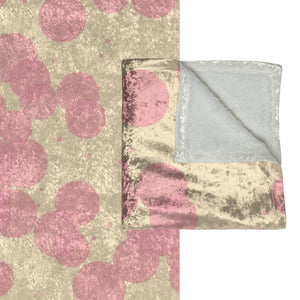 Ivory & Pink Polka Dot Decorative Throw Blanket