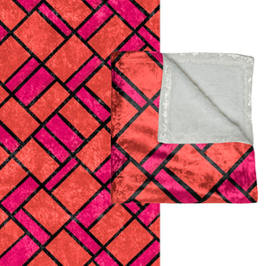 Pink and Orange Modern Decorative Throw Blanket