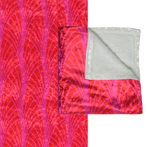 Pink & Orange Art Deco Decorative Throw Blanket