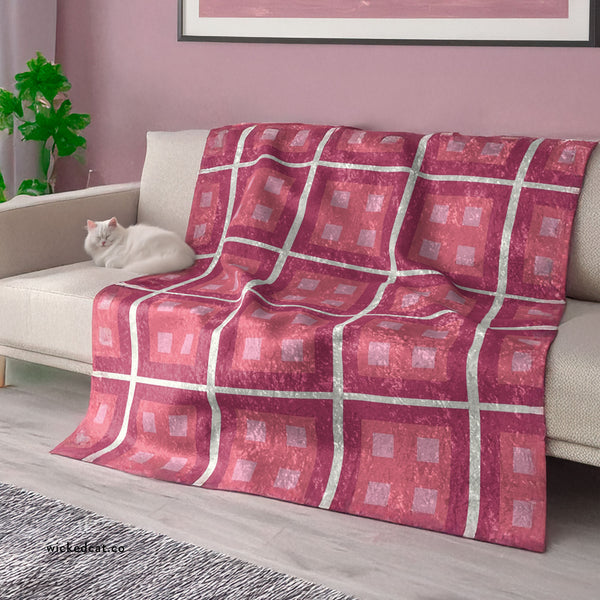 Pastel Pink Berry Decorative Throw Blanket