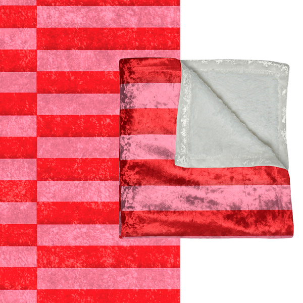 Candy Cane Striped Holiday Throw Blanket