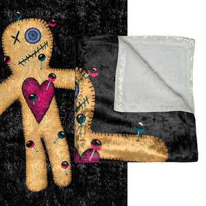 Voodoo Doll Funny Gift Halloween Throw Blanket
